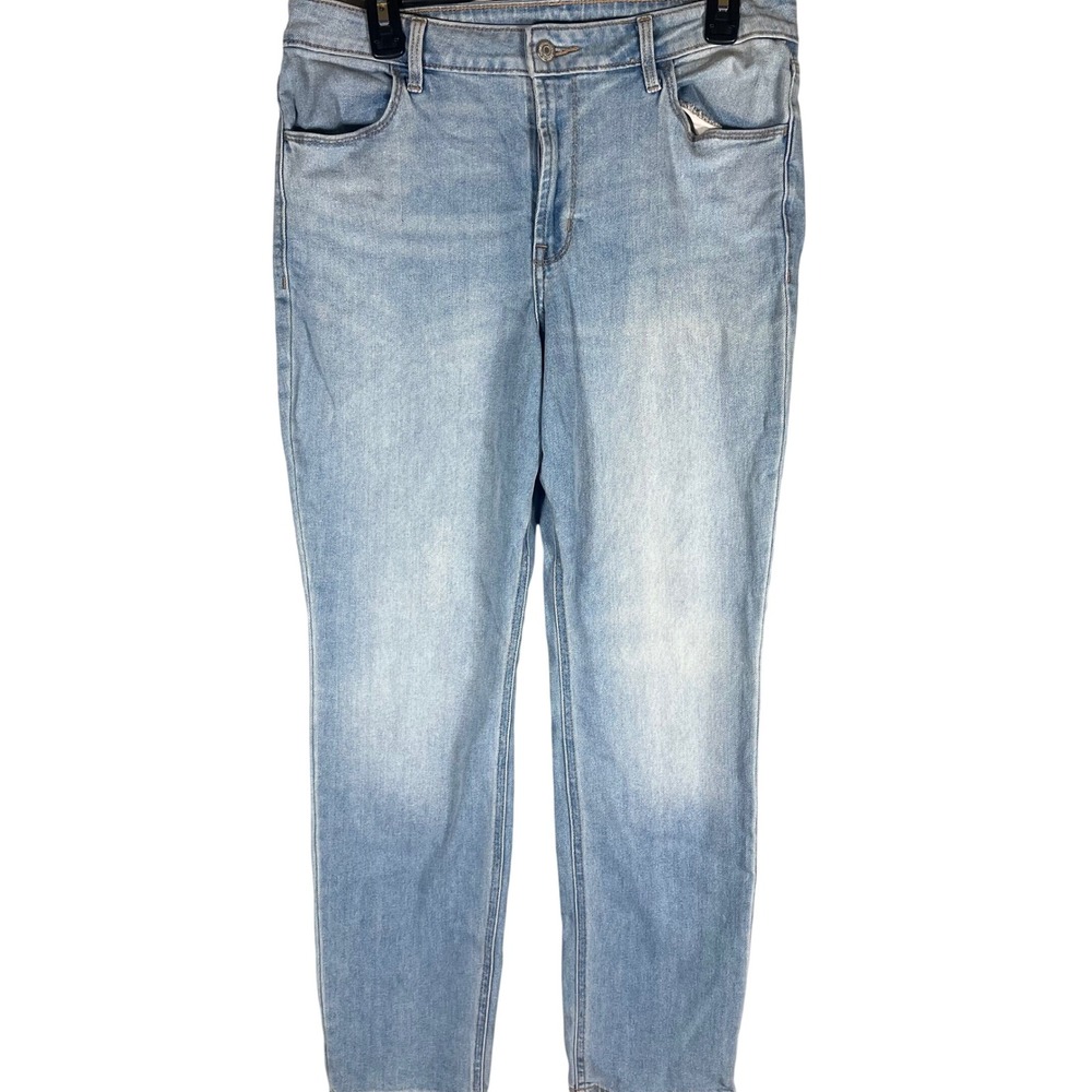 Old Navy Wow Straight Jeans Trendy High Rise Light Wash Denim Womens Size 12